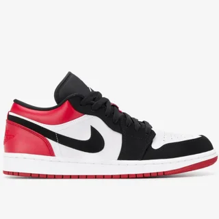 کتونی نایک ایرجردن ۱ بدون ساق سفید قرمز Nike Air Jordan 1 Low White And Crimson