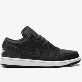 کتونی نایک ایرجردن ۱ بدون ساق الفنت مشکی Nike Air jordan 1 Low Black Elephant